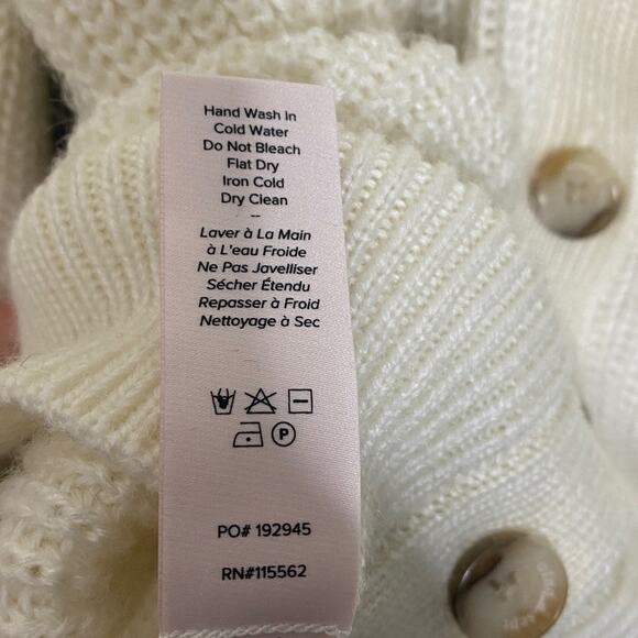 Cinq à Sept Carly Cardigan in Ivory Women's XS - Picture 7 of 8